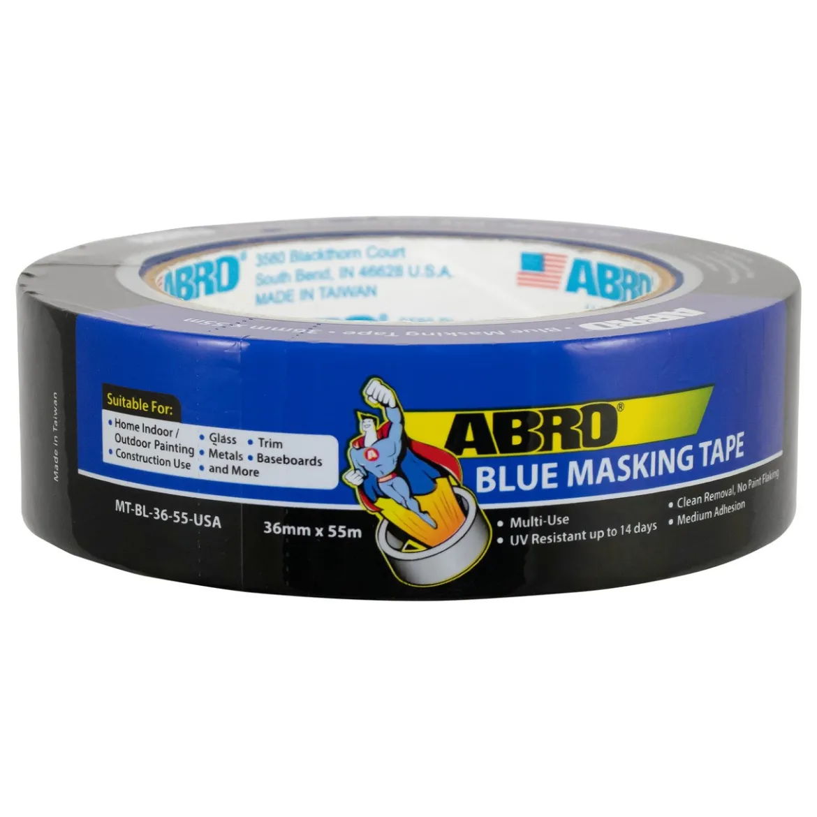ABRO Masking Tape Blue 36mm x 55M (MT-BL-36-55-USA)