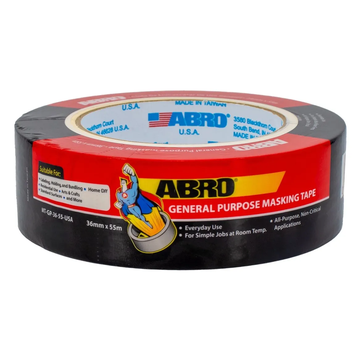 ABRO Masking Tape GP 36mm x 55M Natural (MT-GP-36-55-USA)