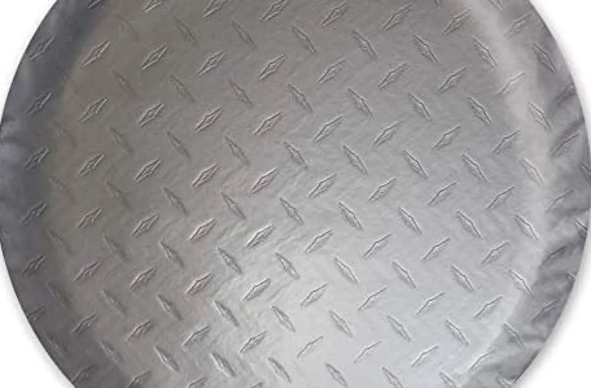 ADCO Diamond Plated Steel Vinyl Spare Tire Cover 29 3/4" E (ADO9754)