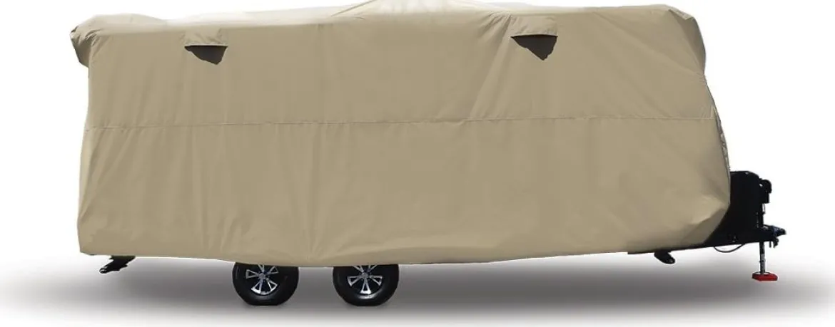 ADCO Travel Trailer Storage Lot Cover 15'1"-18' Tan (ADO74839)
