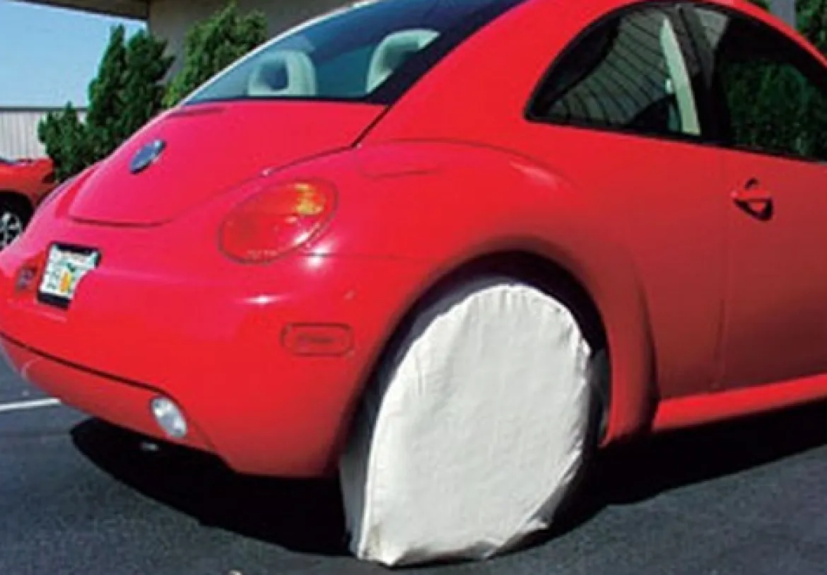 AES Industries Canvas Tire Covers for 13-15-Inch Car Tires (AES-30237)