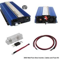 Aims Power 3000 Watt Pure Sine Inverter Kit (KITPWRI300012S)
