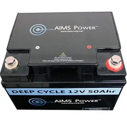 AIMS Power 50Ah 12V Lithium Battery (LFP12V50AB)