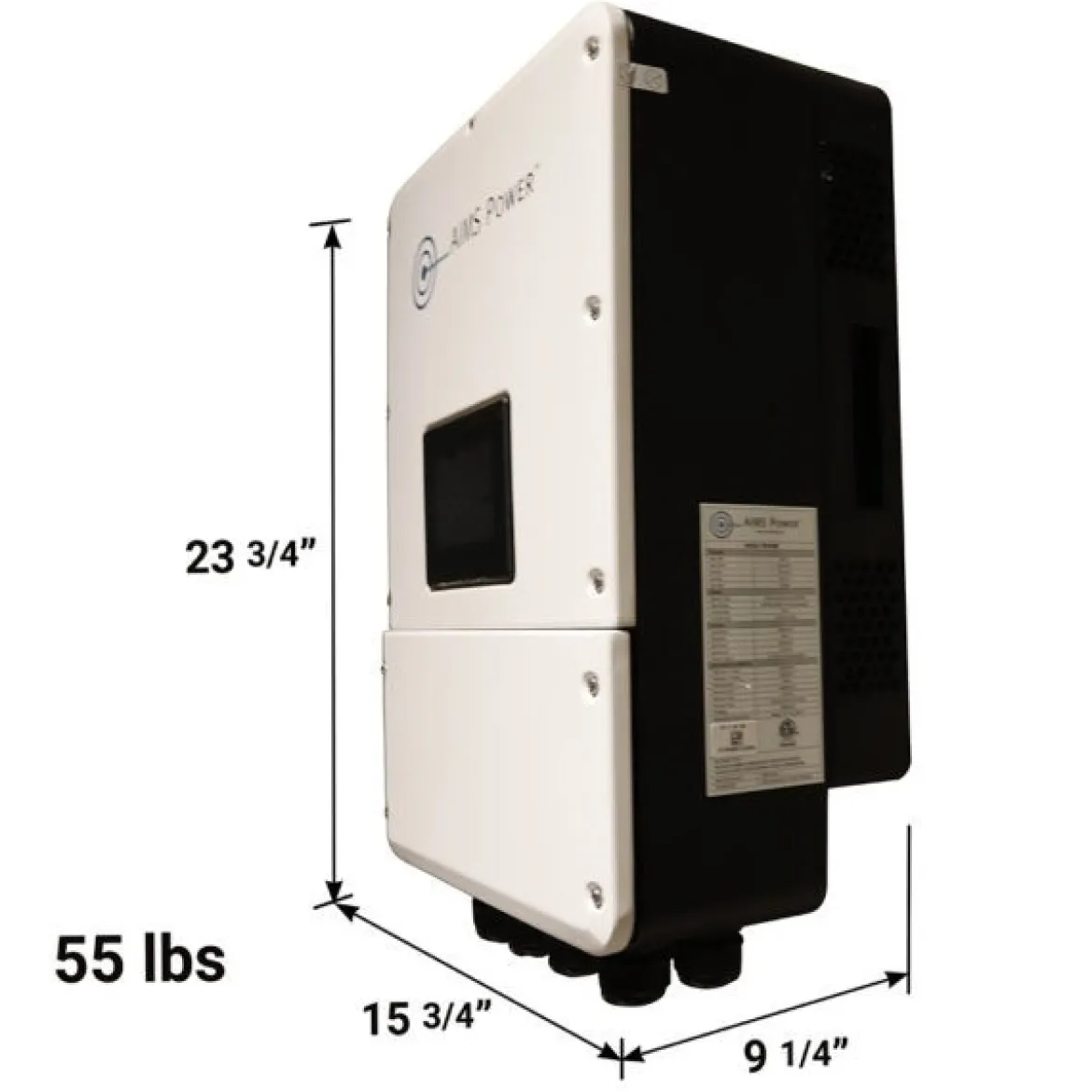 Aims Power Kit Hybrid Pure Sine Inverter & Lithium Battery Cabinet - 9.6 Kw Output 15 Kw Solar Capacity (KITHY96230BAT)