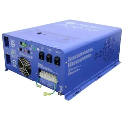 Aims Power Off Grid / Back Up 6000 Watt Pure Sine Inverter Charger Split Phase 120V / 240V & 24V Battery (KITC-6K24240)