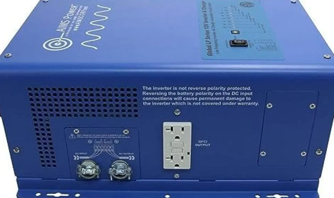 AIMS Power 1000W 12V DC Pure Sine Wave Inverter (PICOGLF10W12V120V)