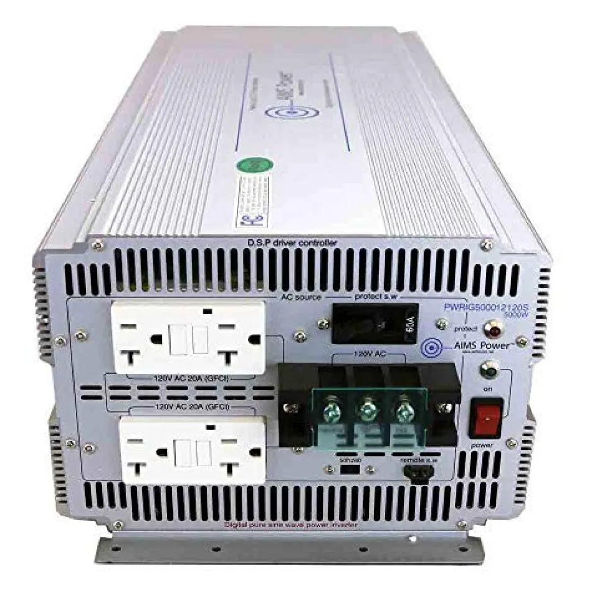 AIMS Power 5000W 48V DC to 120V AC Industrial Inverter (PWRIG500048120S)