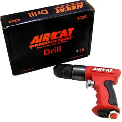 Aircat 4338 3/8 Inch Red Composite Reversible Power Drill (4338)