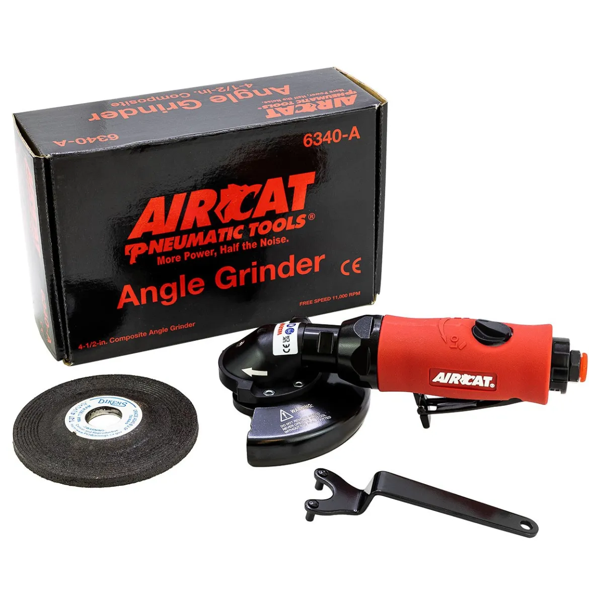 Aircat 4.5" Angle Grinder with Spindle Lock (6340-A)