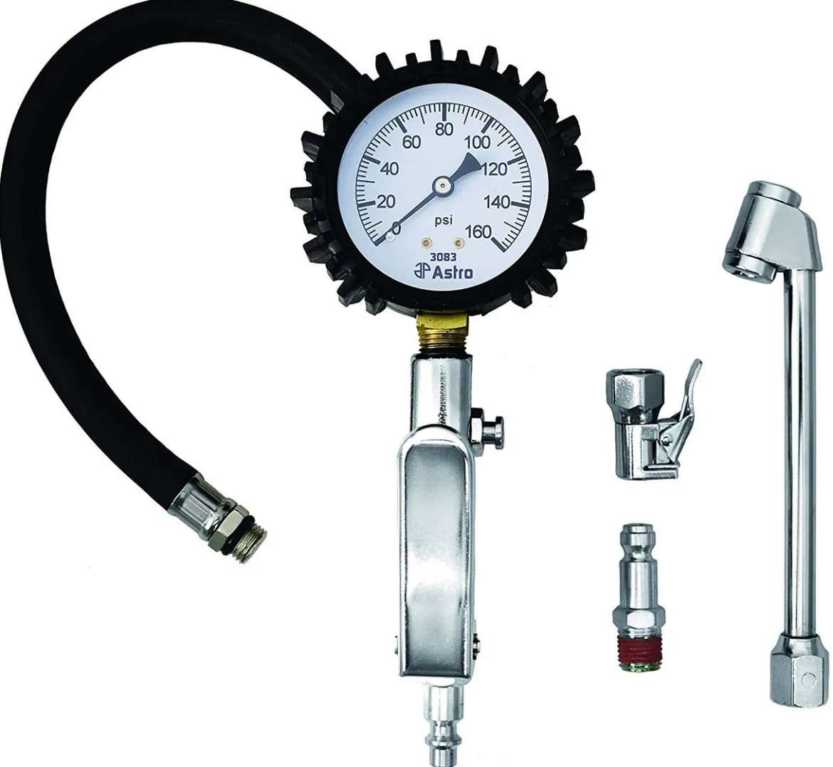 Astro Pneumatic 2.5 Inch Dial Tire Inflator with Locking Dual Chucks (3083)
