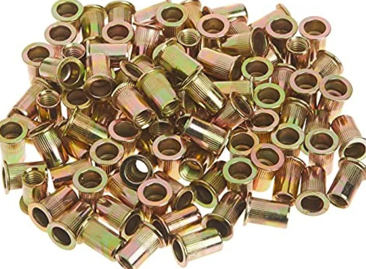 Astro Pneumatic 100 Piece 5/16-18 Zinc Plated Knurled Steel Rivet Nuts (RN516)