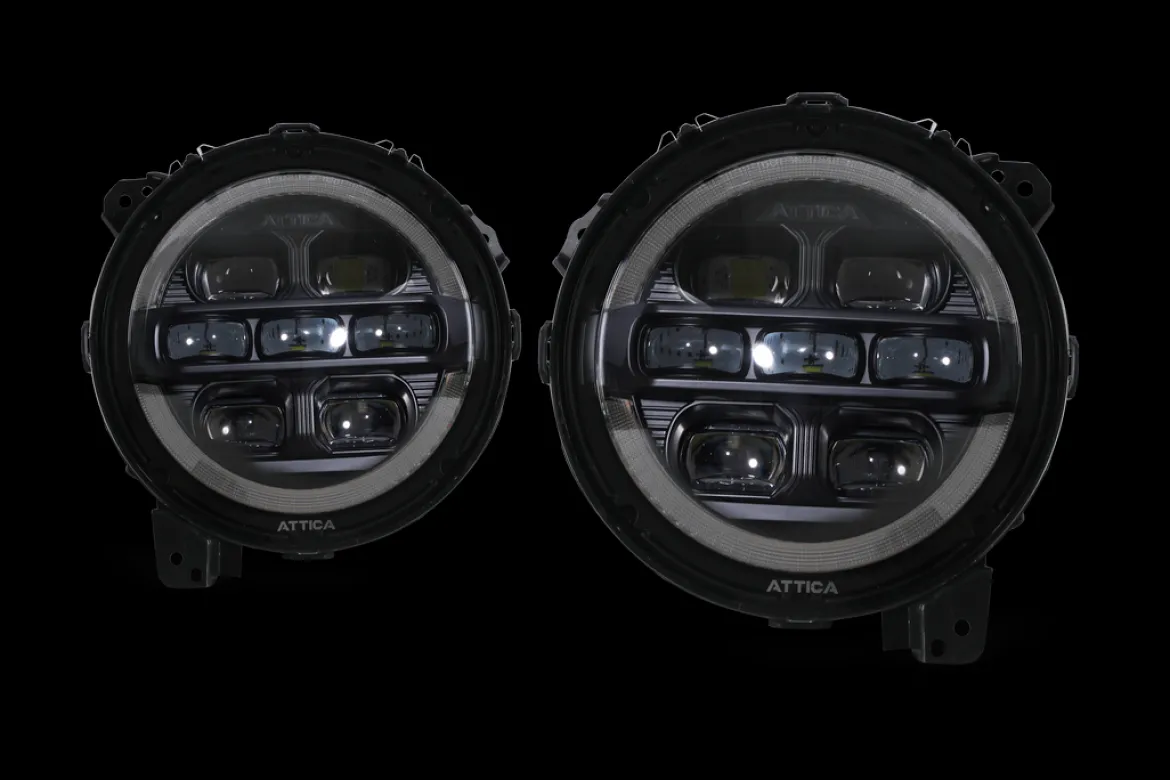 Attica 4x4 Jeep JL 18-24 / JT 19-24 Rogue LED Projector Headlights (CHATT0771-B-SQ)