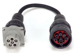 AutoMeter 6-Pin to 9-Pin Adapter Connects AC-26 to Heavy-Duty Vehicles with 9 Pins (AC25)