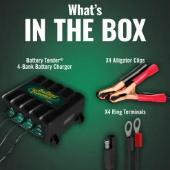 Battery Tender 4-Bank 12V Charger and Maintainer (022-0148-DL-WH)