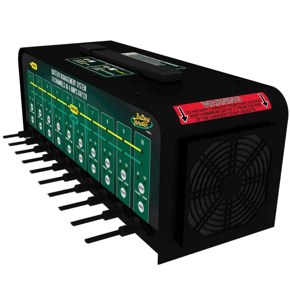 Battery Tender 10-Bank 6V/12V 4A Selectable Charger (021-0134-DL-WH)