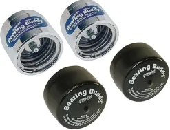 Bearing Buddy 1.980" Diameter Chrome Bearing Protectors With Bras - Pair (42100)