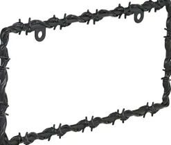 Bell Automotive Black Barbed Wire License Plate Frame (22-1-46565-8)