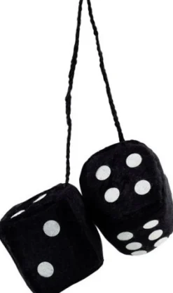 Bell Automotive Black Fuzzy Dice (22-1-33605-8)