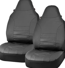 Bell Automotive Black Sport Leather Bucket Seat Covers (22-1-56752-9)
