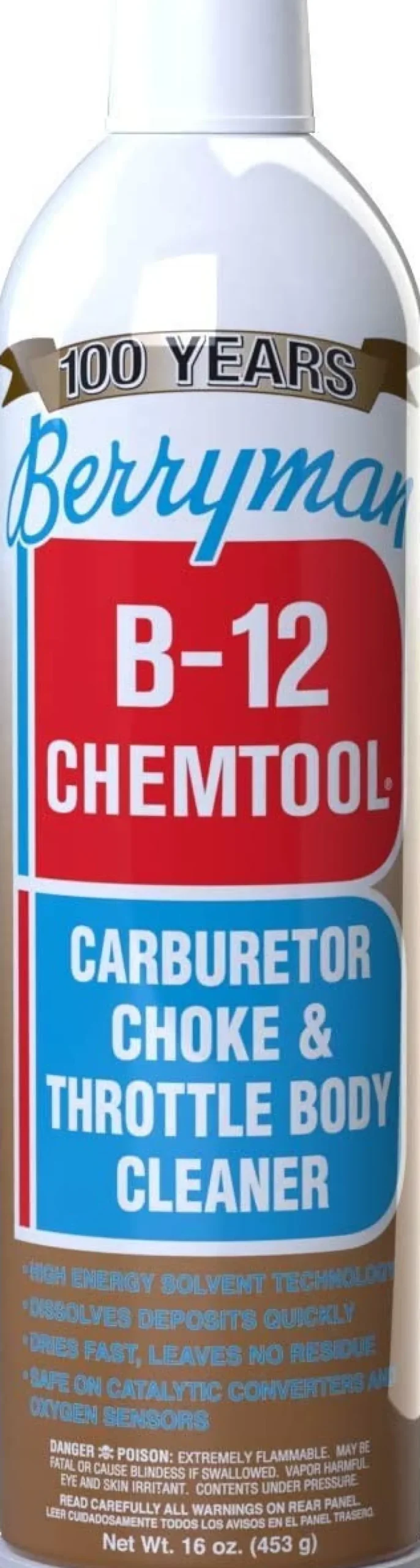Berryman B-12 Chemtool Carburetor, Choke, and Throttle Body Cleaner - 16 oz. (0117)