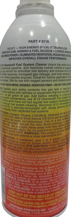 Berryman 15oz B-12 Chemtool Carburetor Fuel & Injector Cleaner (0116)