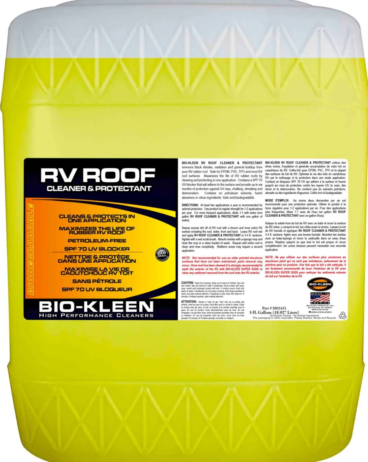 Bio-Kleen RV Roof Cleaner & Protectant 5 gal (BKNM02415)
