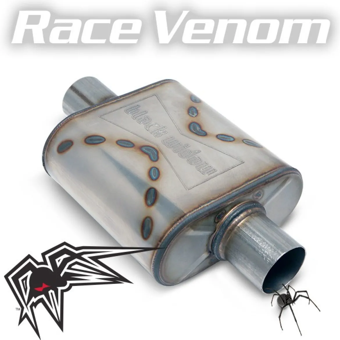 Black Widow Exhaust Race Venom Series 2.5" Muffler (BW009)