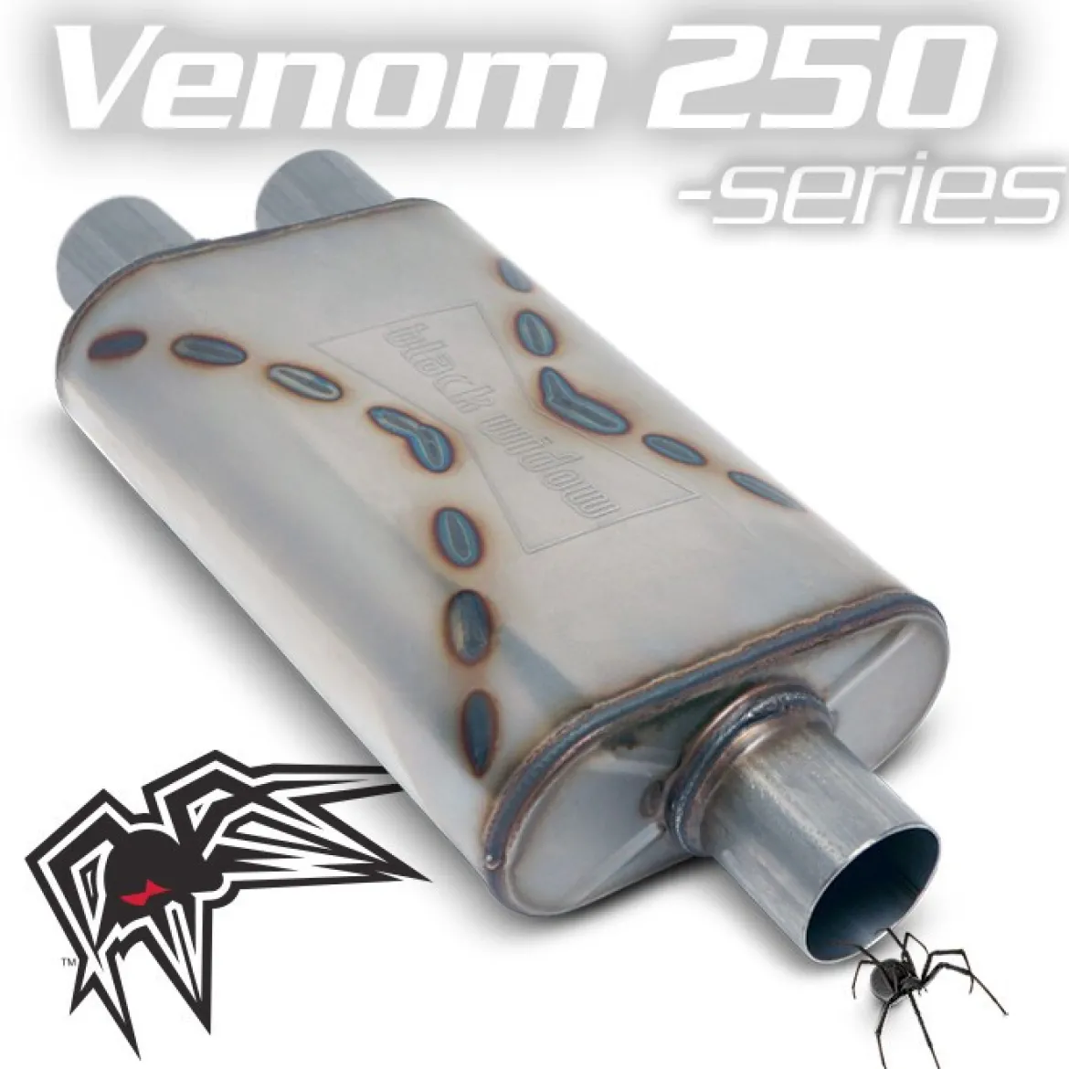 Black Widow Exhaust Venom 250/300-Series 3"/2.5" Muffler (BWSDV2)