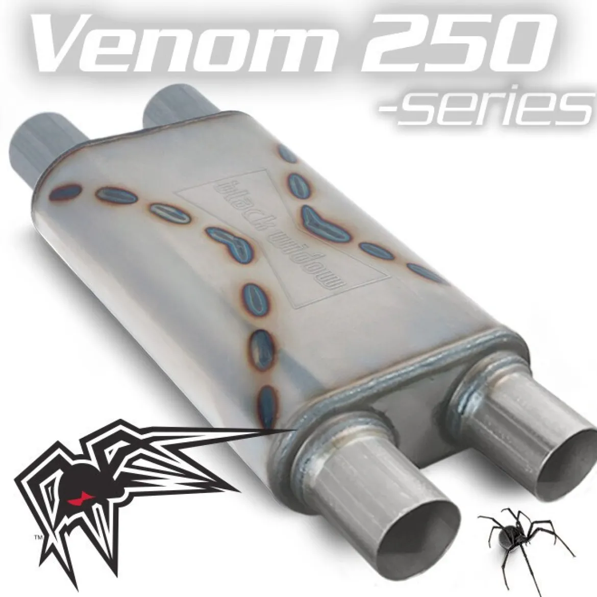 Black Widow Exhaust Venom 250/300-Series 2.5"/3" Mufflers (BWDDV2)