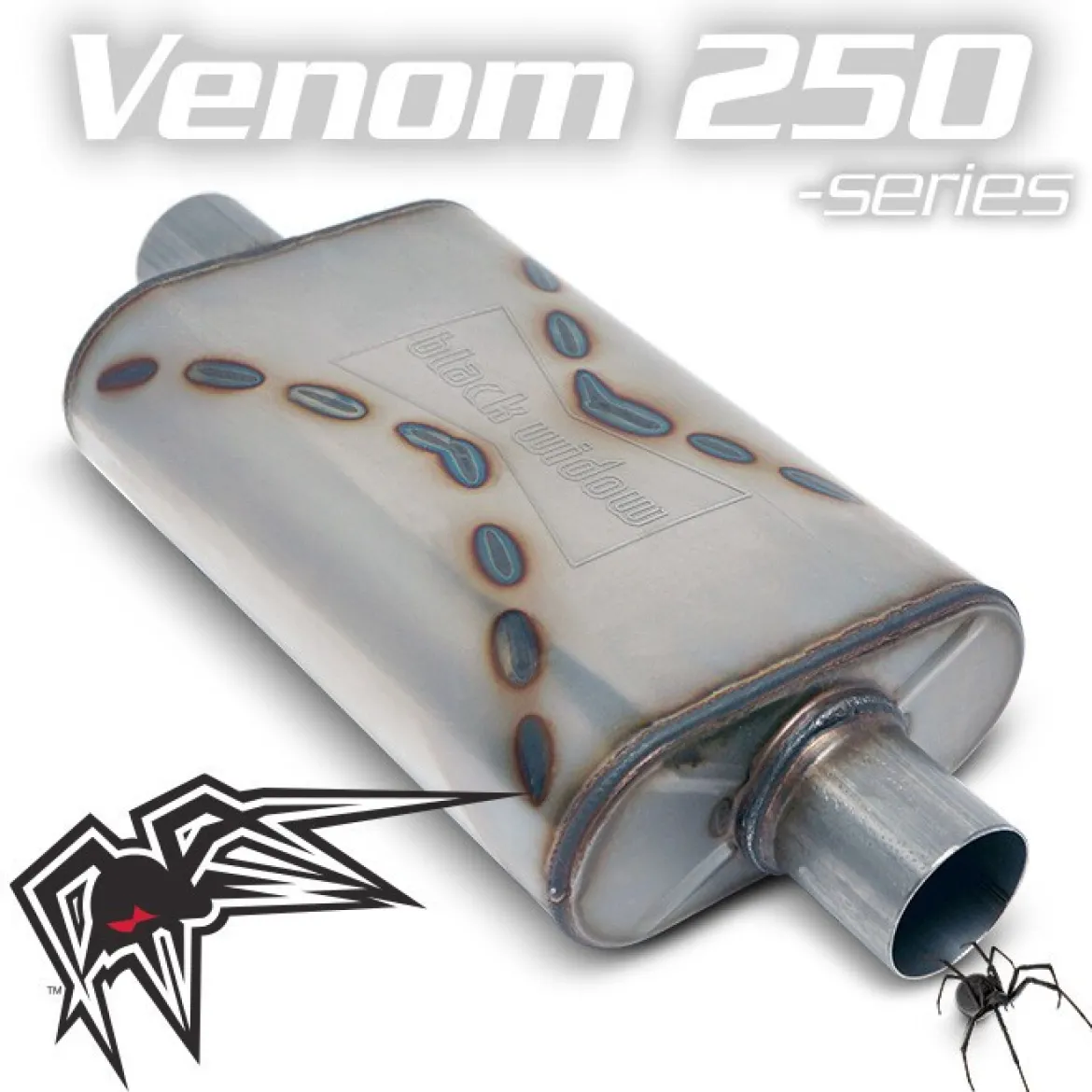 Black Widow Exhaust Venom 250-Series 2.5" Muffler (BW001)