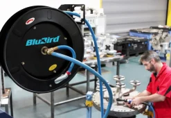 BluBird Heavy Duty Rubber Air Hose Reel 3/8