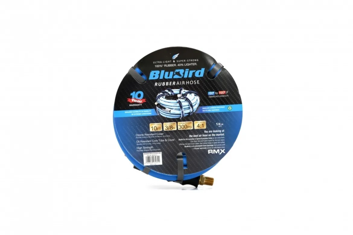 BluBird Rubber Air Hose Assembly 3/8" - Various Lengths (BB38)