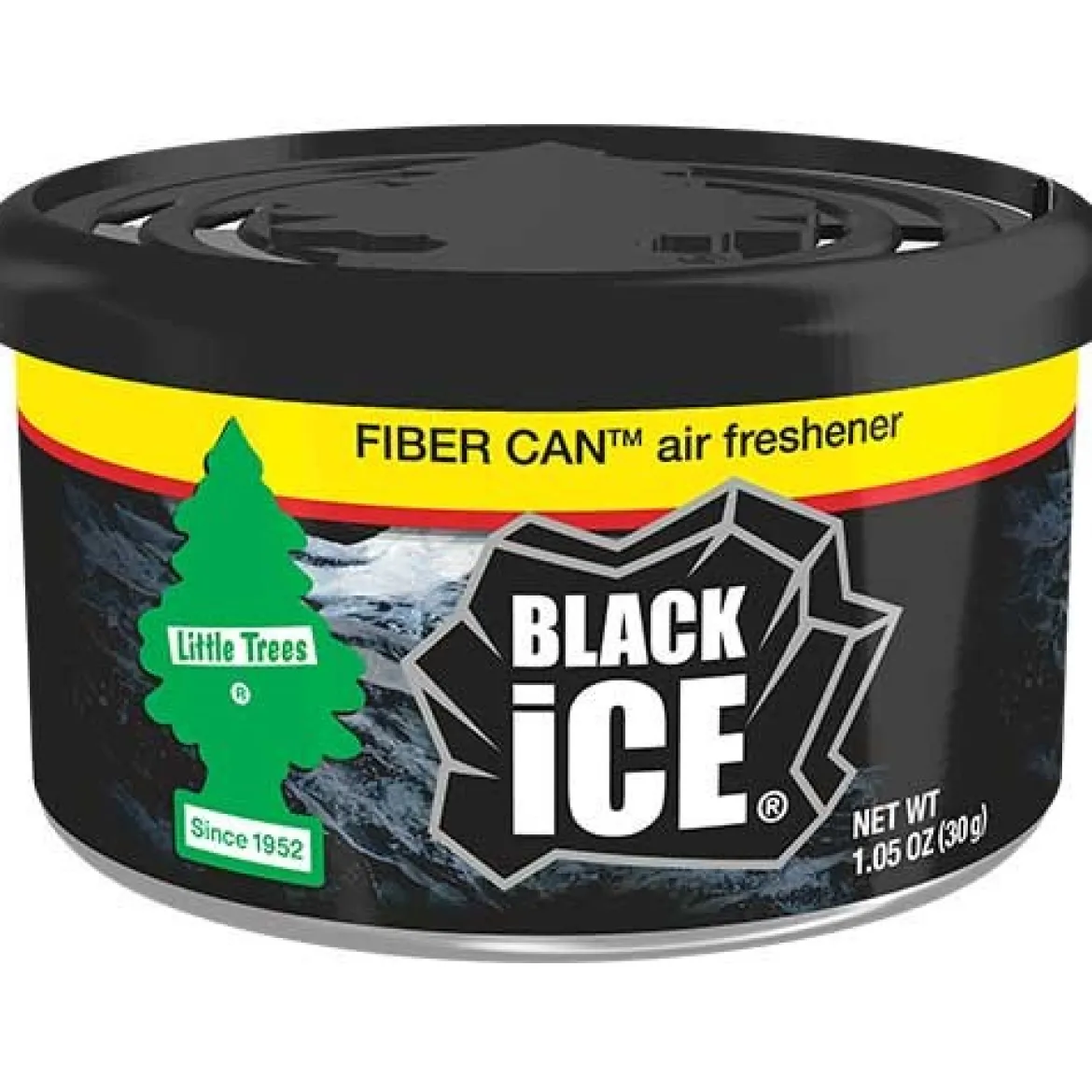 Car Freshner UFC-17855-24 Little Trees Black Ice Fiber Can Air Freshener 4 Pack