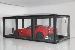 CarCapsule 18' CF1 Series Showcase Carbon Fiber w/Road Emblazoned Floor includes Intellicharger/Led Kit (CCSH18CF1)
