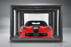 CarCapsule 16' CF1 Series Showcase Carbon Fiber w/Road Emblazoned Floor includes Intellicharger/Led Kit (CCSH16CF1)