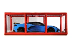 CarCapsule 18' Red Scorcher Series Showcase Indoor w/Road Emblazoned Floor includes Intellicharger/Led Kit (CCSH18RED)