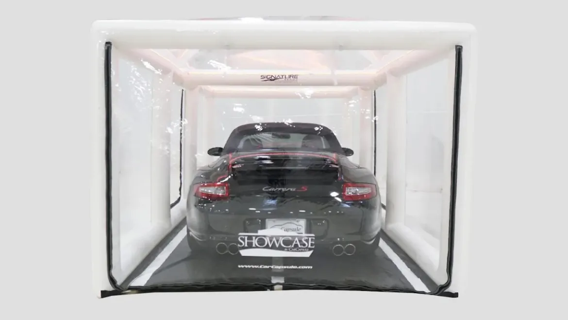 CarCapsule 16' Signature Series Showcase White w/Road Emblazoned Floor includes Intellicharger/Led Kit (CCSH16SIG)