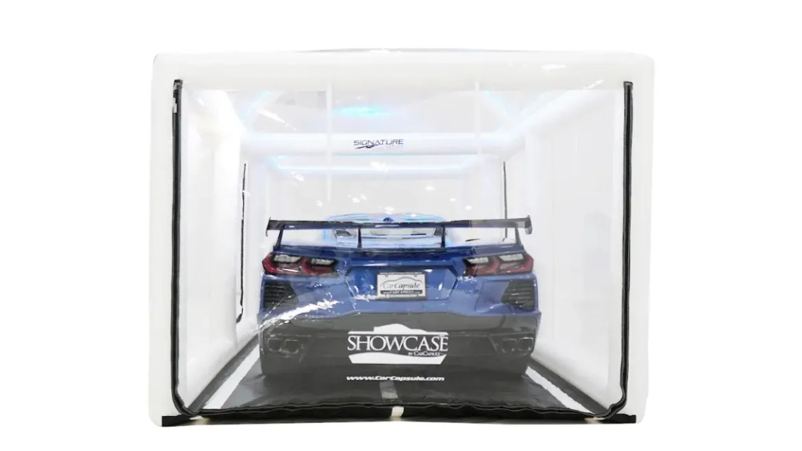 CarCapsule 18' Signature Series Showcase White w/Road Emblazoned Floor includes Intellicharger/Led Kit (CCSH18SIG)