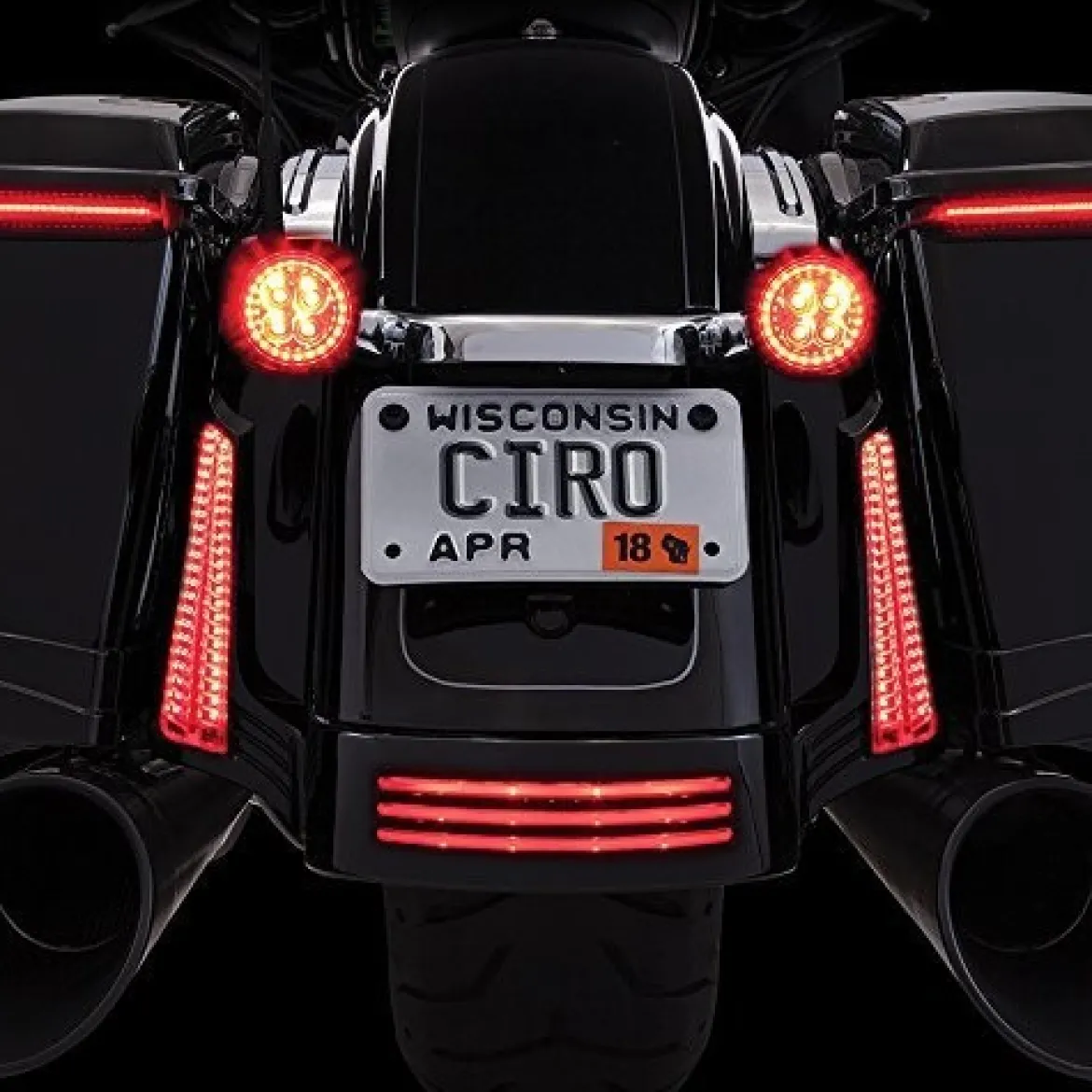 Ciro Fang Rear Led Signal Light Inserts (Chrome) (45401)