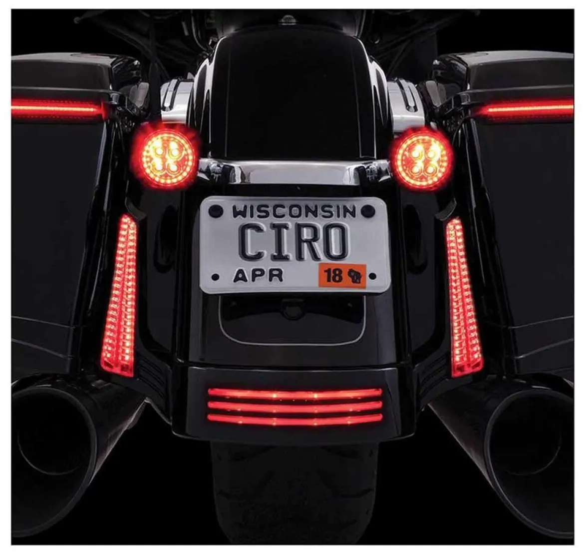 Ciro Fang Rear Led Signal Light Inserts (Black) (45421)