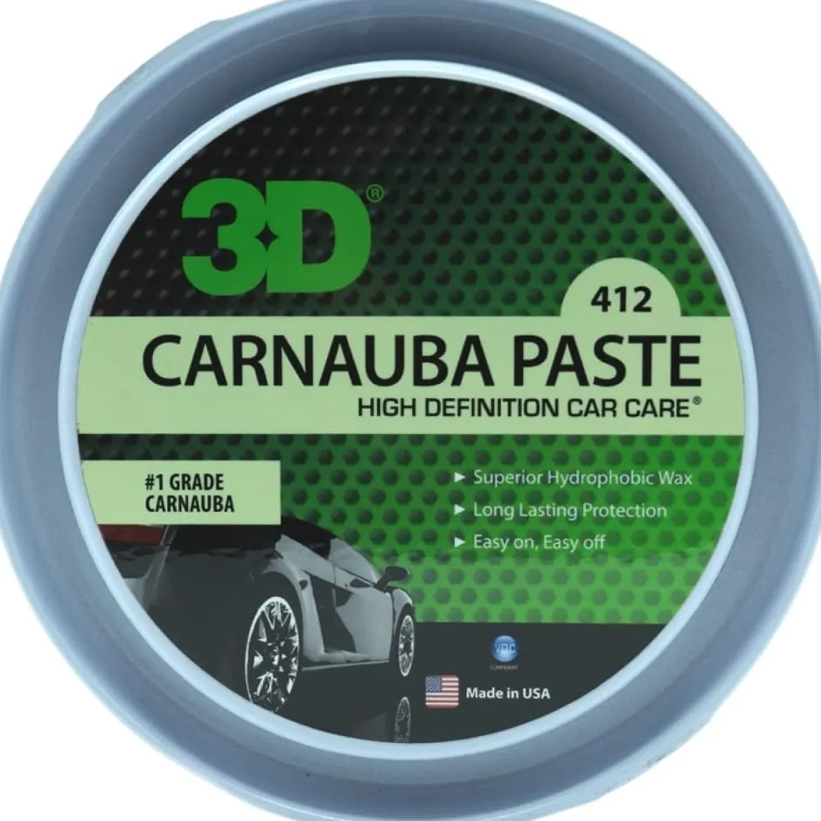 3D Carnauba Wax Paste 12 oz (412)