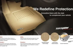 3D MAXpider Front Row Custom Fit All-Weather Floor Mat, Gray (L1HD04811501)