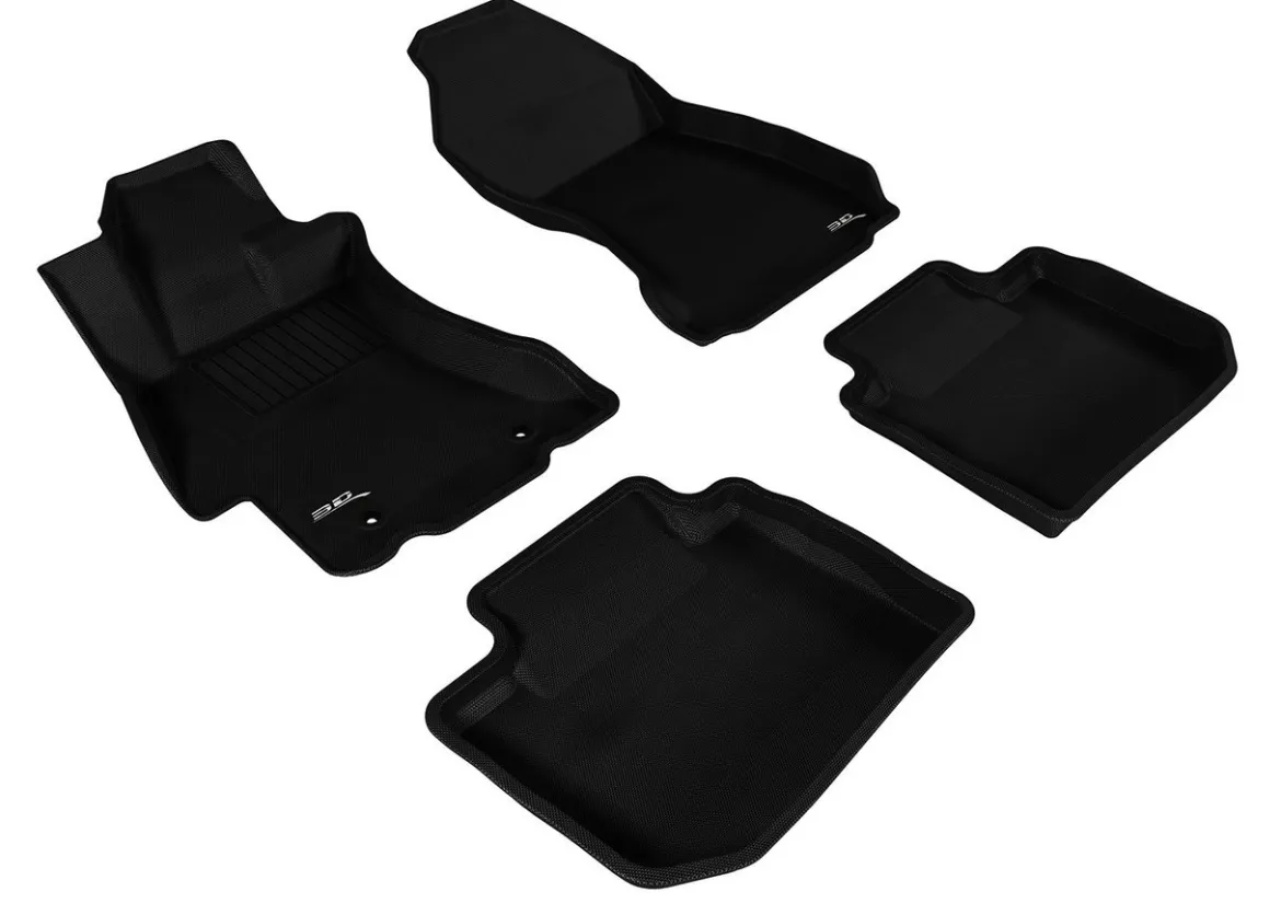 3D MAXpider 1St Row, 2Nd Row Custom Fit Kagu Floor Mat, Black (L1SB02001509)