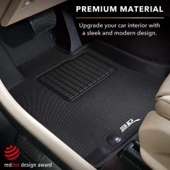 3D MAXpider 1St Row, 2Nd Row All-Weather Floor Mats, Black (L1HD09801509)