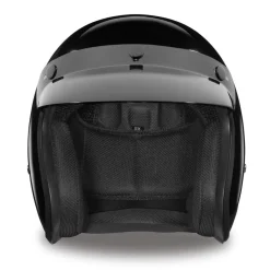Daytona Helmets 3/4 Open Face Motorcycle Helmet [Hi-Gloss Black] 2Xs (DC1-A-2XS)