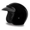 Daytona Helmets 3/4 Open Face Motorcycle Helmet [Hi-Gloss Black] [Xs] (DC1-A-XS)