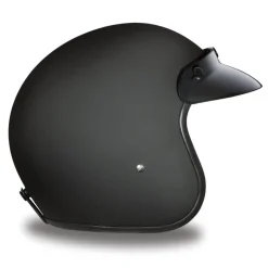 Daytona Helmets 3/4 Open Face Motorcycle Helmet [Dull Black] [M] (DC1-B-M)