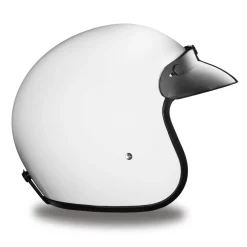 Daytona Helmets 3/4 Open Face Motorcycle Helmet [Hi-Gloss White] [S] (DC1-C-S)