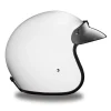 Daytona Helmets 3/4 Open Face Motorcycle Helmet [Hi-Gloss White] [L] (DC1-C-L)