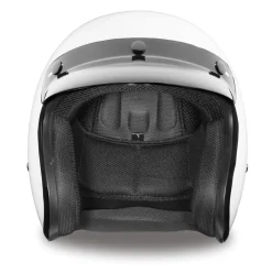 Daytona Helmets 3/4 Open Face Motorcycle Helmet [Hi-Gloss White] [L] (DC1-C-L)